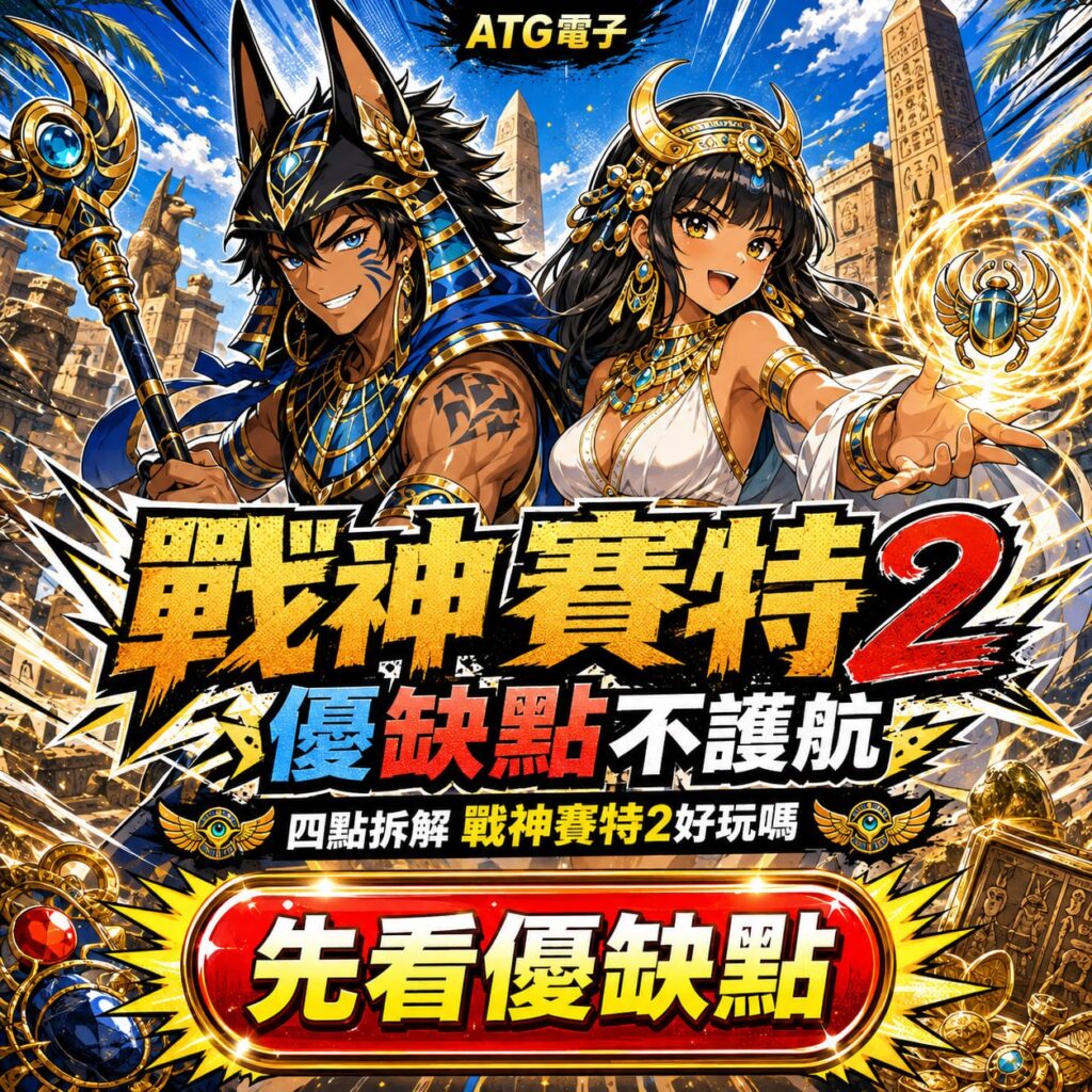 戰神賽特2優缺點主視覺,呈現ATG賽特2男女角色與四點優缺點解析主題